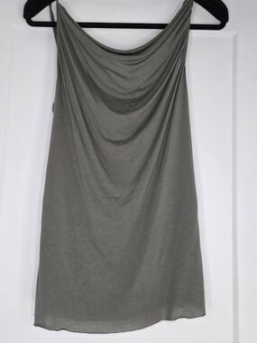 United Colors of Benetton Olive Gray Draped Cowl Neck Tank Top Size apprx: M